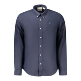 Camisa de algodón azul Timberland